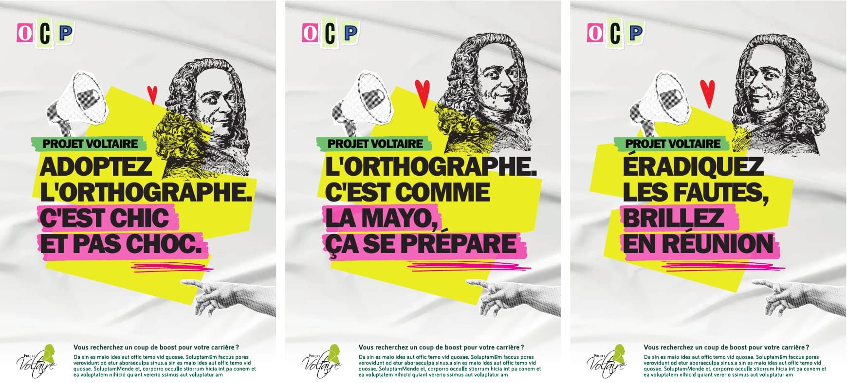 OCP Projet Voltaire : trois propositions de campagne