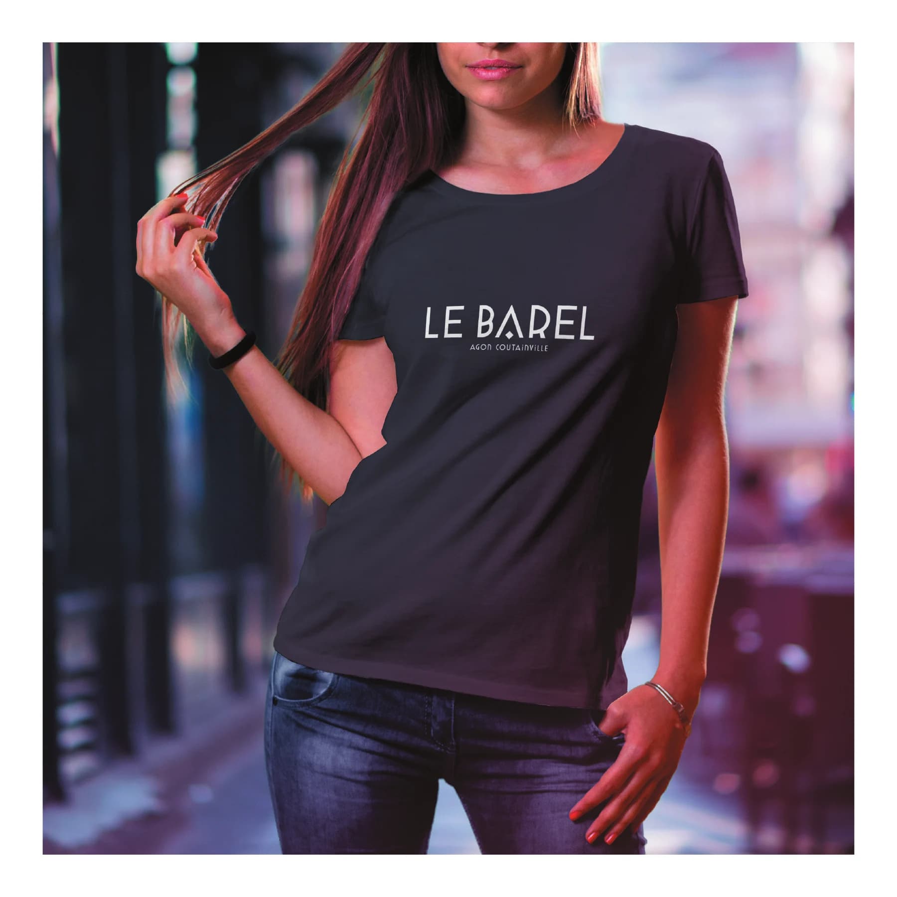 Le Barel : mise en situation sur un t-shirt